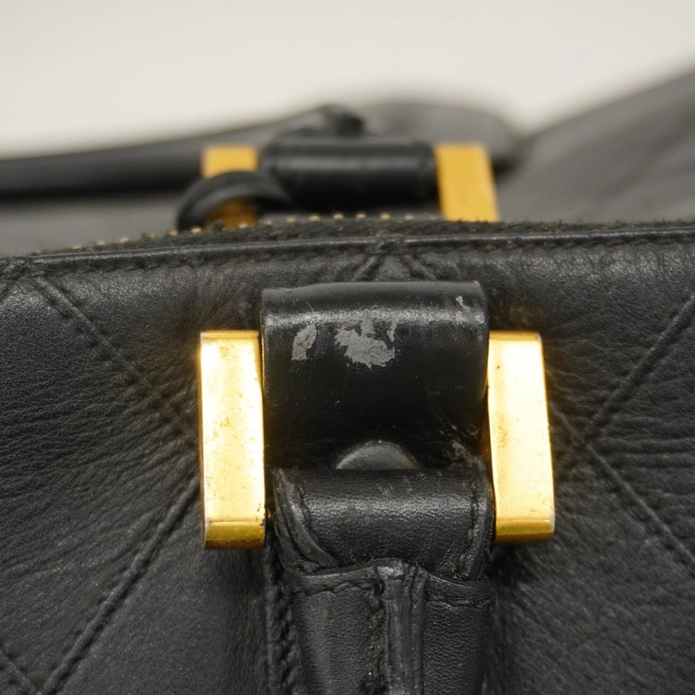CHANEL Black Lambskin Leather Boston Bag - Picture 9 of 16